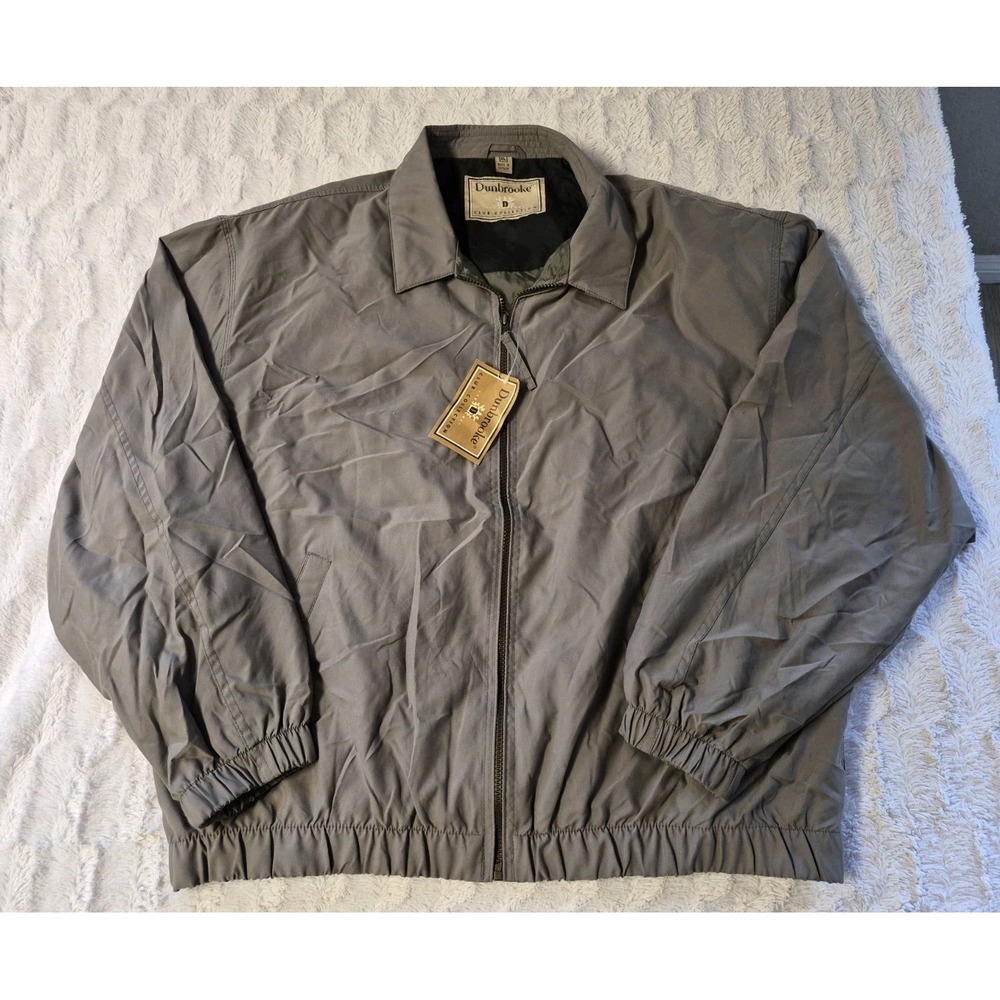NWT Vintage Dunbrooke Harrington Jacket Men's XL Gray Club Collection Full Zip